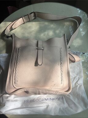 Rebecca Minkoff Light Pink Pebbled Leather Crossbody Bag